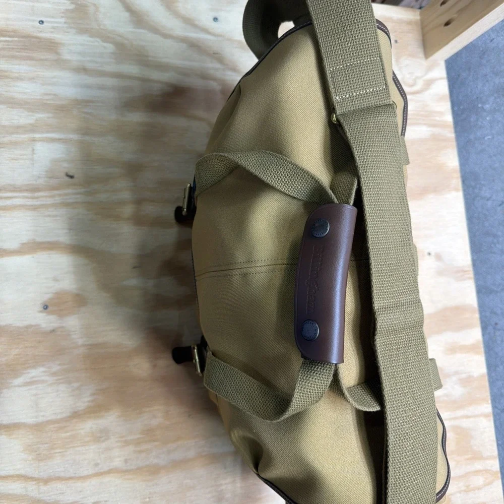 Billingham Camera Bag Khaki‎ Canvas Leather Trim w Superflex Inserts Pouch